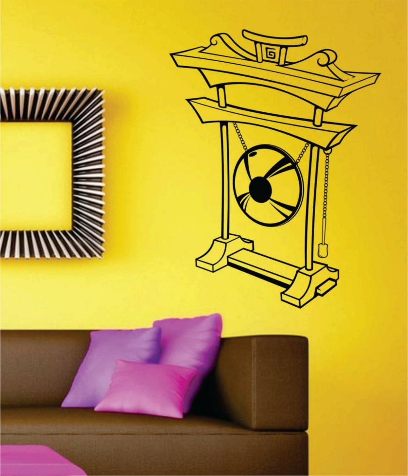 Wall Decals | Suspended Gong Wall Decal Sticker Art Graphic Housewares Wall Decals