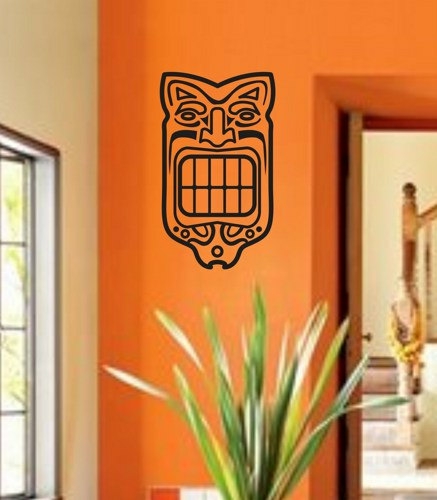 Wall Decals | Tiki 2 Decal Sticker Wall Mural Art Graphic Vintage Baby Nursery Office Room Boy Girl Central Eastern Polynesian Housewares Wall Decals