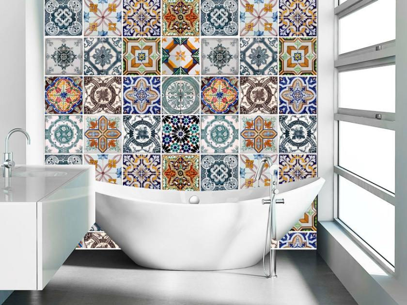 Wall Decals | Tile Decals Stickers For Ceramic Kitchen Tiles And Bathroom Tile Stickers – Portuguese Azulejos (Pack With 48) Housewares Wall Decals