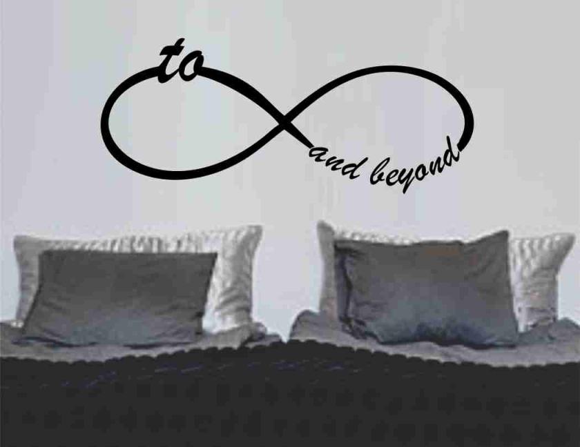 Wall Decals | To Infinity And Beyond Symbol Wall Decal Sticker Family Art Graphic Home Decor Mural Decal Sticker Famous Quotes Housewares Wall Decals