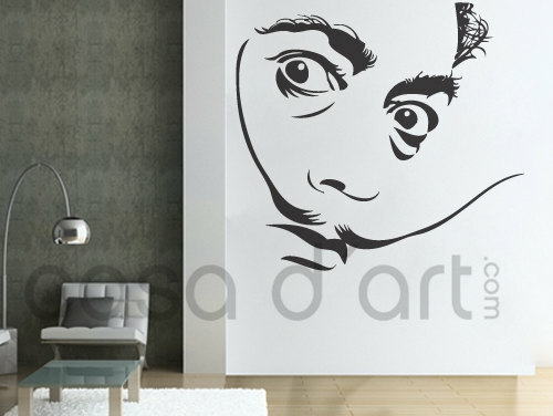 Wall Decals | Vinyl Silhouette Wall Decal Salvador Dali Sticker For Homewares Housewares Wall Decals