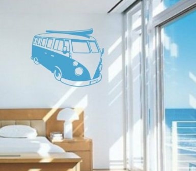 Wall Decals | Volkswagen Bus Wall Decal Sticker Art Graphic Housewares Wall Decals