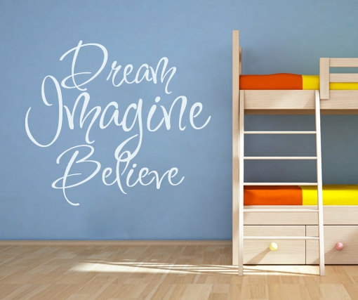 Wall Decals | Wall Decal Quotes – Dream Imagine Believe Quote Sticker Home Decor For Housewares Housewares Wall Decals