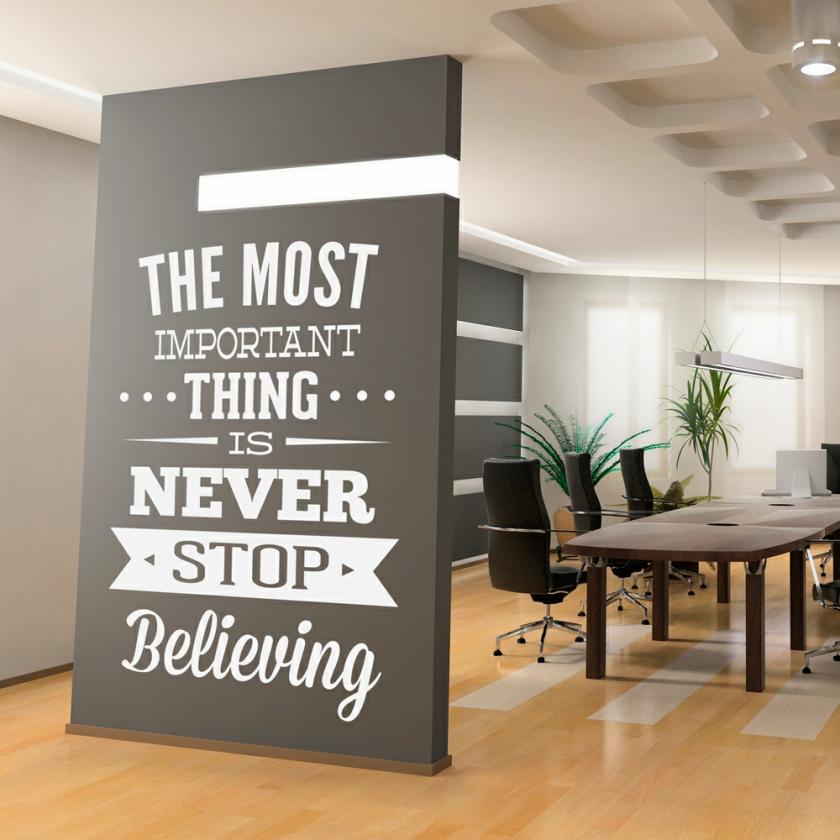 Wall Decals | Wall Decal Quotes – Wall Decal Inspirational Office Art Quote Never Stop Believing Sticker Housewares Wall Decals