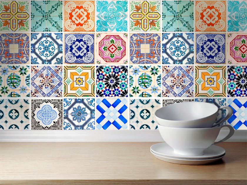 Wall Decals | Wall Decoration For Kitchen Remodeling Traditional Spanish Tiles (Pack With 48) – 4 X 4 Inches Housewares Wall Decals