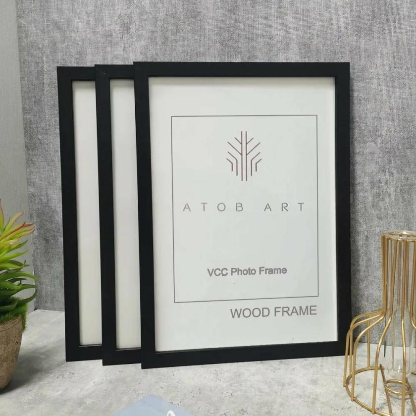 wood color|white|black Decorative Items | Classic Black Wood Atob Art Photo Frame Decorative Items Black