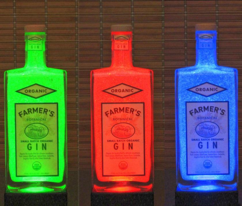 Lightings | Farmers Organic Usa Gin Color Changing Remote Control Bottle Lamp Accent Light Led Bar Lamp Housewares Lightings