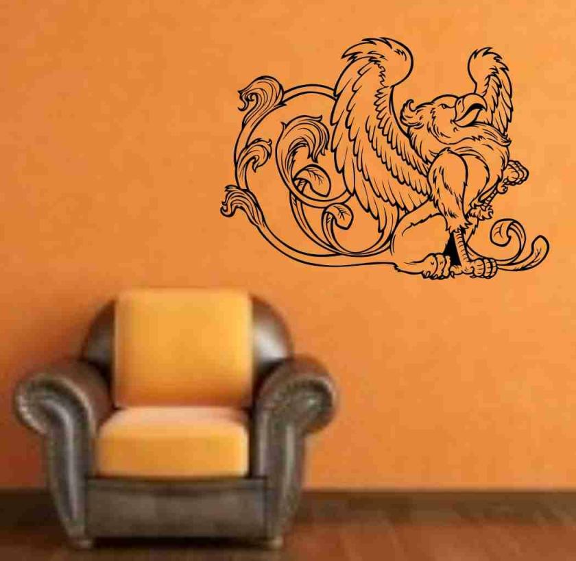 Wall Decals | Griffin Version 101 Decal Sticker Wall Art Graphic Dragons Cartoon Head Housewares Wall Decals