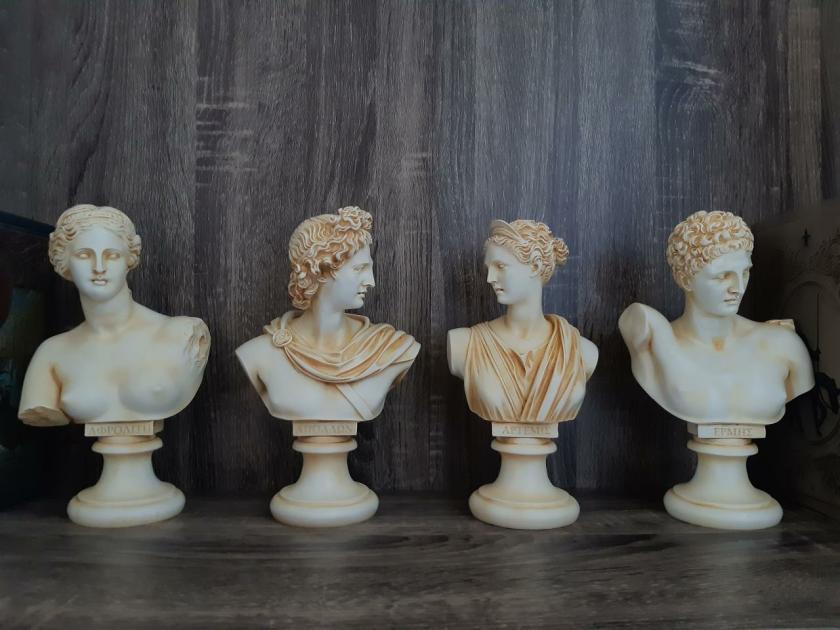 Decorative Items | Set Busts Of Hermes, Apollo God And Aphrodite, Artemis Goddess Decorative Items Decorative Items