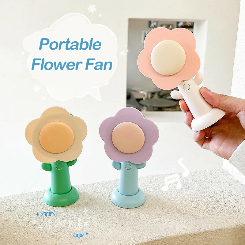 Decorative Items | Usb Flower Shape Fan Mini Portable Handle Fan Adjustable Small Fan For Summer Home Office Outdoor Travel Desk Room Decoration Decorative Items Decorative Items